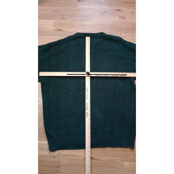 Vintage Gant Sweater Mens Sz Extra Large Cable Knit Green Pullover Embroidered - Picture 10 of 15
